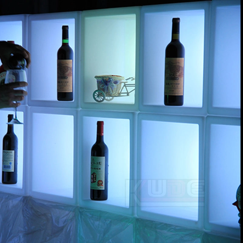 Swimming Pool Floating LED Cube LED Wine Cabinet Display