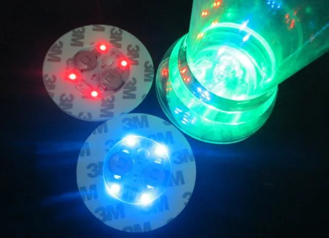 Multi Color Festival Light LED Bottle Sticker Party Light Display for Bottle Coaster