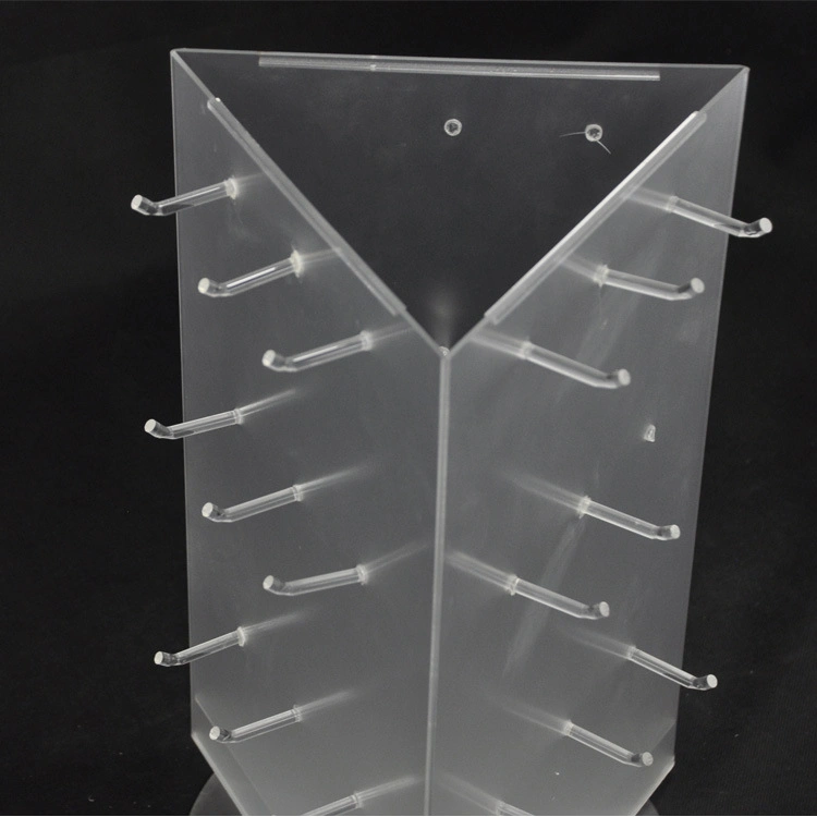 Rotating Frosted Acrylic Sunglasses Display Stand Free Standing Eyewear Display for 9PCS Glasses