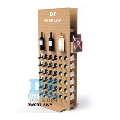 Custom Promotion Wooden Beer Beverages Wine Bottle Water Display Rack Liquor Bottle Display Shelf Soft Drink Display