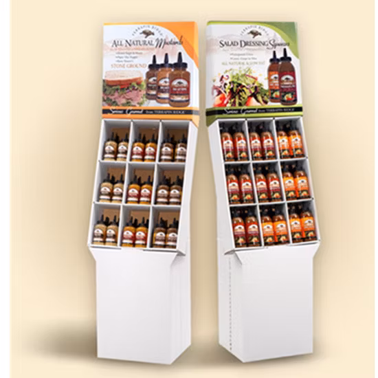 Cost-Effective Custom Private Label Paper Cardboard Display Stand Pop Displays for Cell Jam Milk Bottle Wine