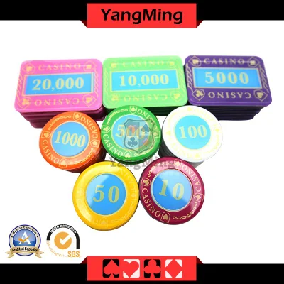 Gambling Crystal Poker Chips Set Acrylic 730 PCS Plastic Gaming Set with in Aluminum Case (YM - SJSY002)