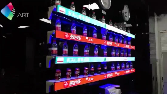 P1.875 Gob Smart Shelf LED Screen Supermarket Liquor and Bottle Display